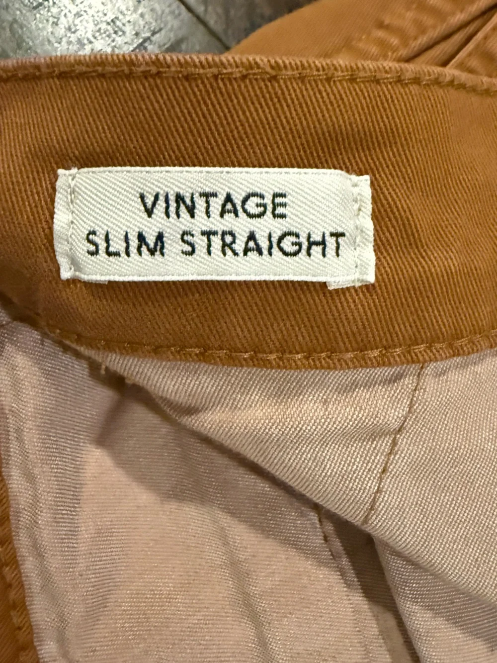 J.Crew Vintage Slim Straight Chino Pants Golden Hickory Size 27 Stretch